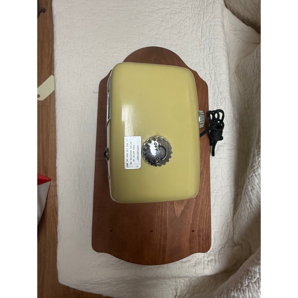 Vintage Rival Ice-O-Matic Electric Ice Crusher Harvest Gold Mid Century Modern - Picture 5 of 7